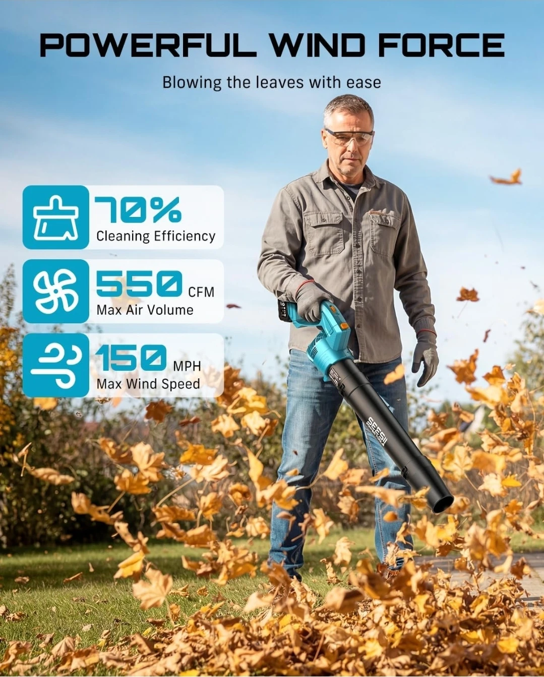 SeeSii 21V Rotary Leaf Blower - photo 3