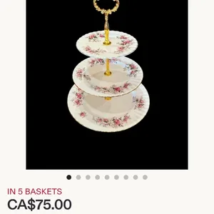 Royal Albert Lavender Rose Three Tiered Cake Stand