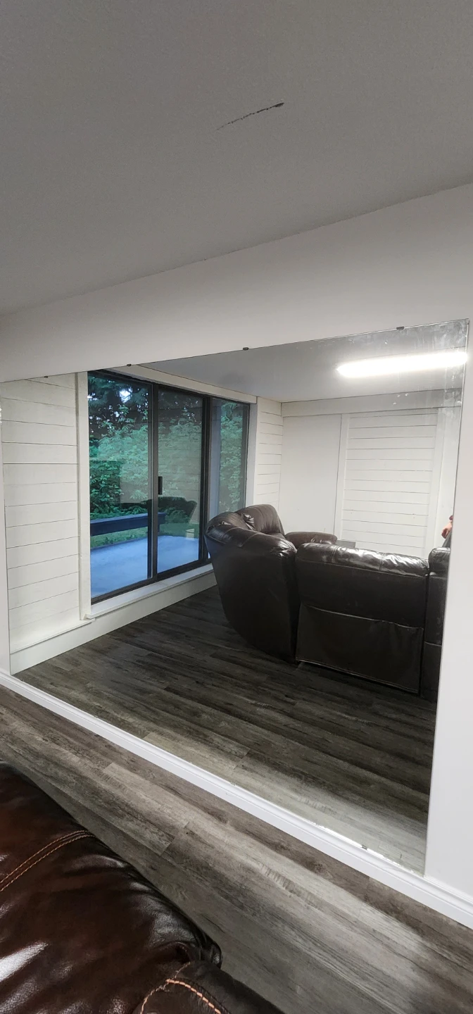 Free 8ft x 6ft Large Frameless Wall Mirror Perfect condition