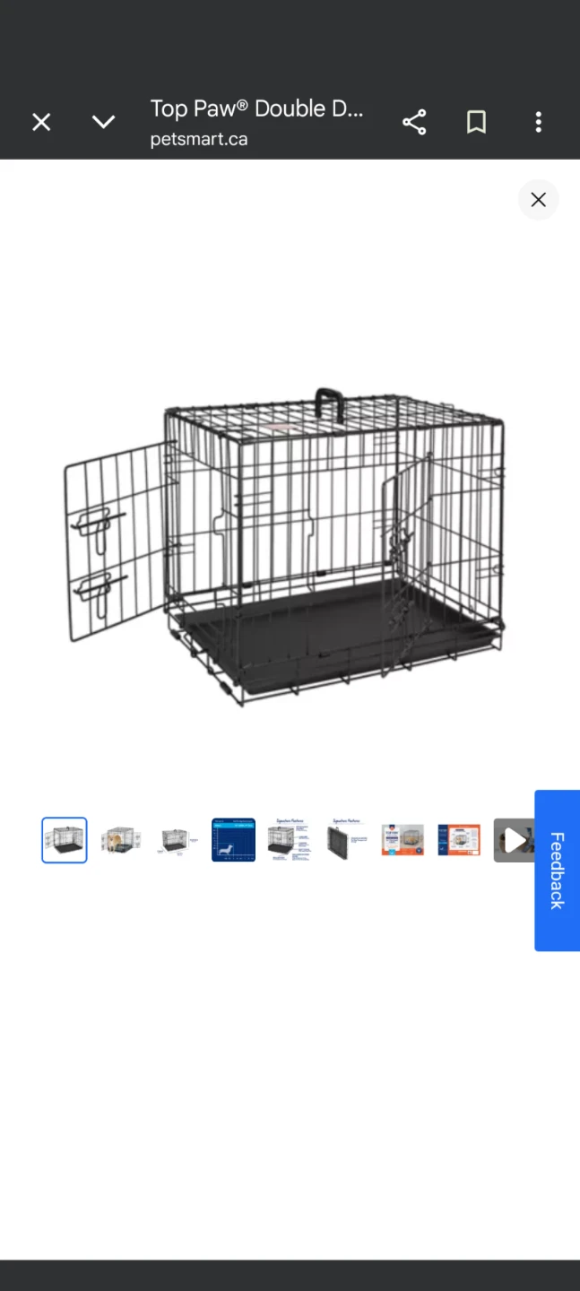 Top Paw Double Door Dog Crate