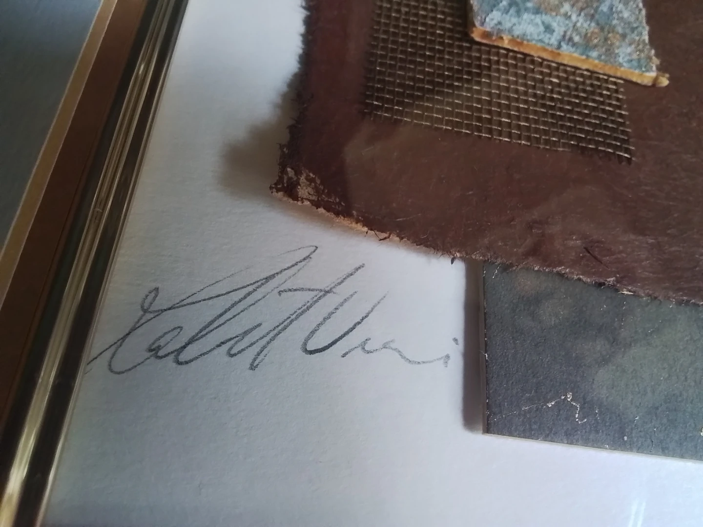 Vintage V. Hill Mixed Media Abstract Collage - photo 5