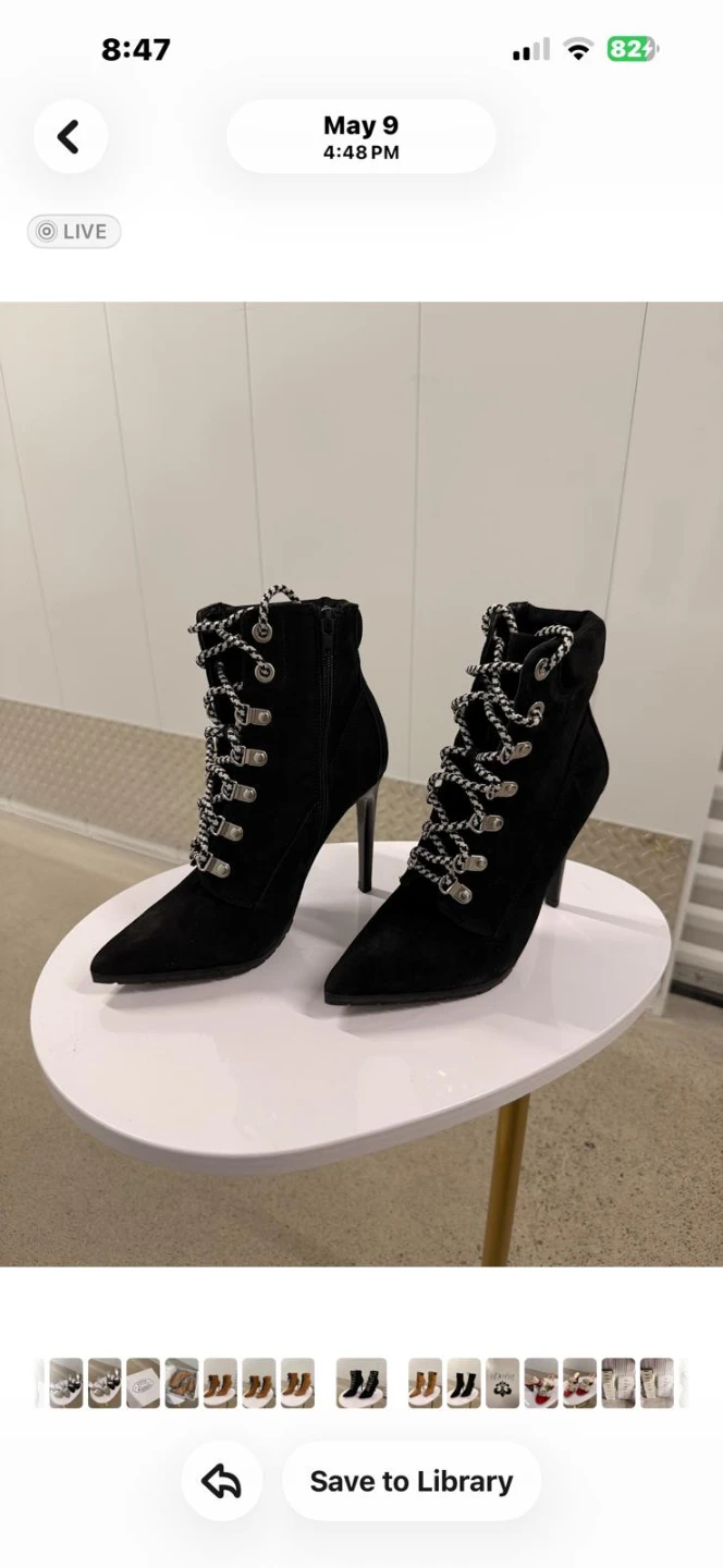 Steve Madden Black Lace-Up Stiletto Ankle Boots