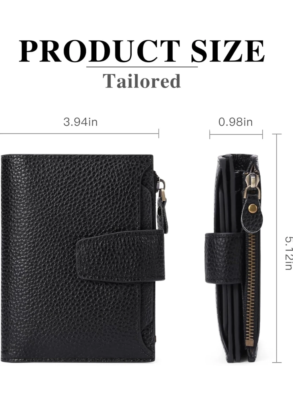 NEW Leather Wallet Bifold Compact RFID Blocking Purse - photo 5