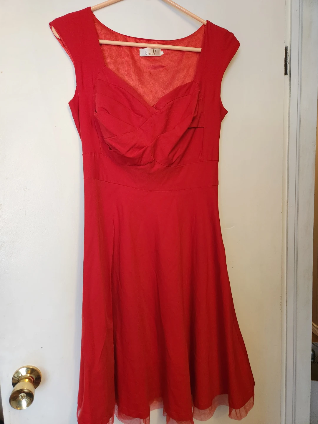 Red Dress V - Women's Size Medium