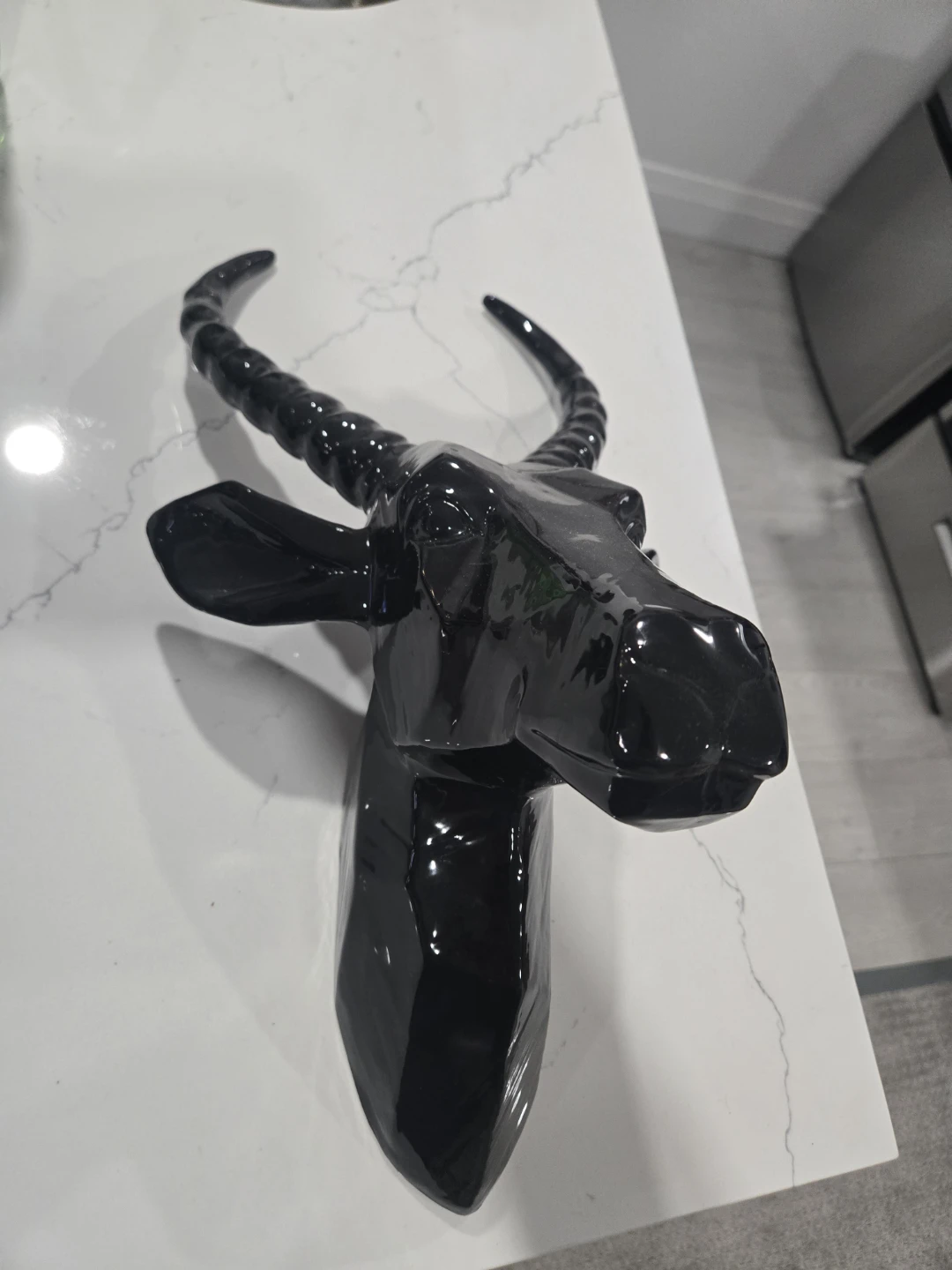 Black Gazelle Head Wall Mount Decor