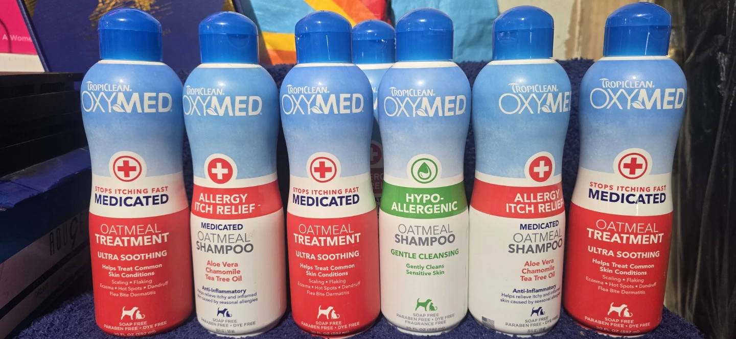 TropiClean Oxy-Med Medicated Oatmeal Shampoo & Treatment Lot