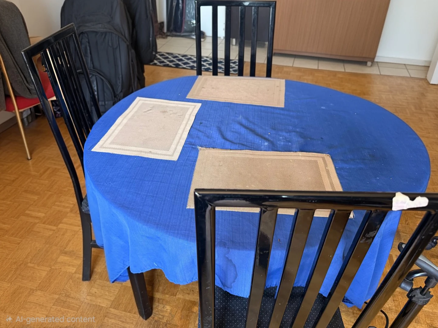 Round Dining Table with 3 Chairs - photo 3