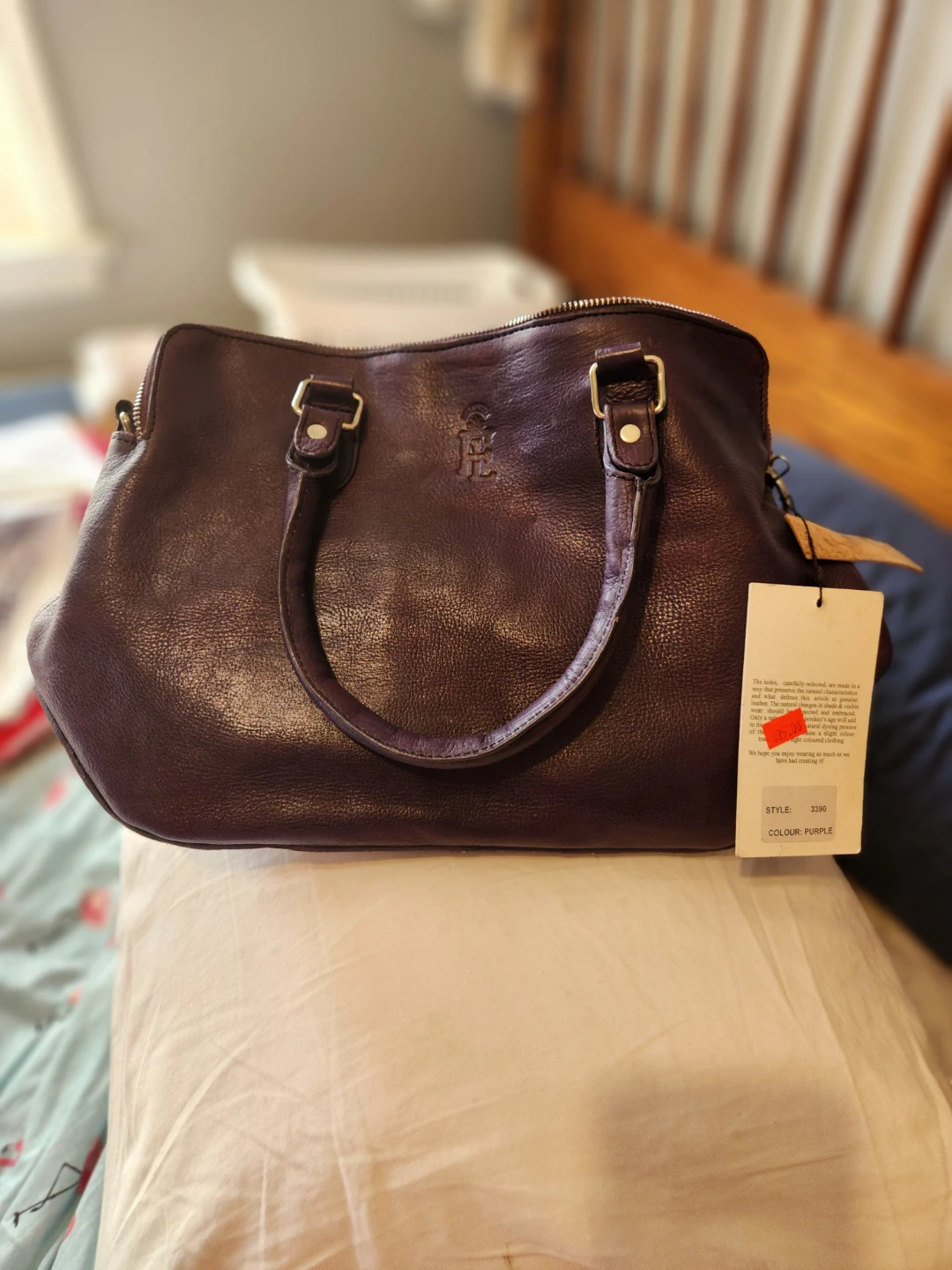 New purple excellent leather purse - photo 5