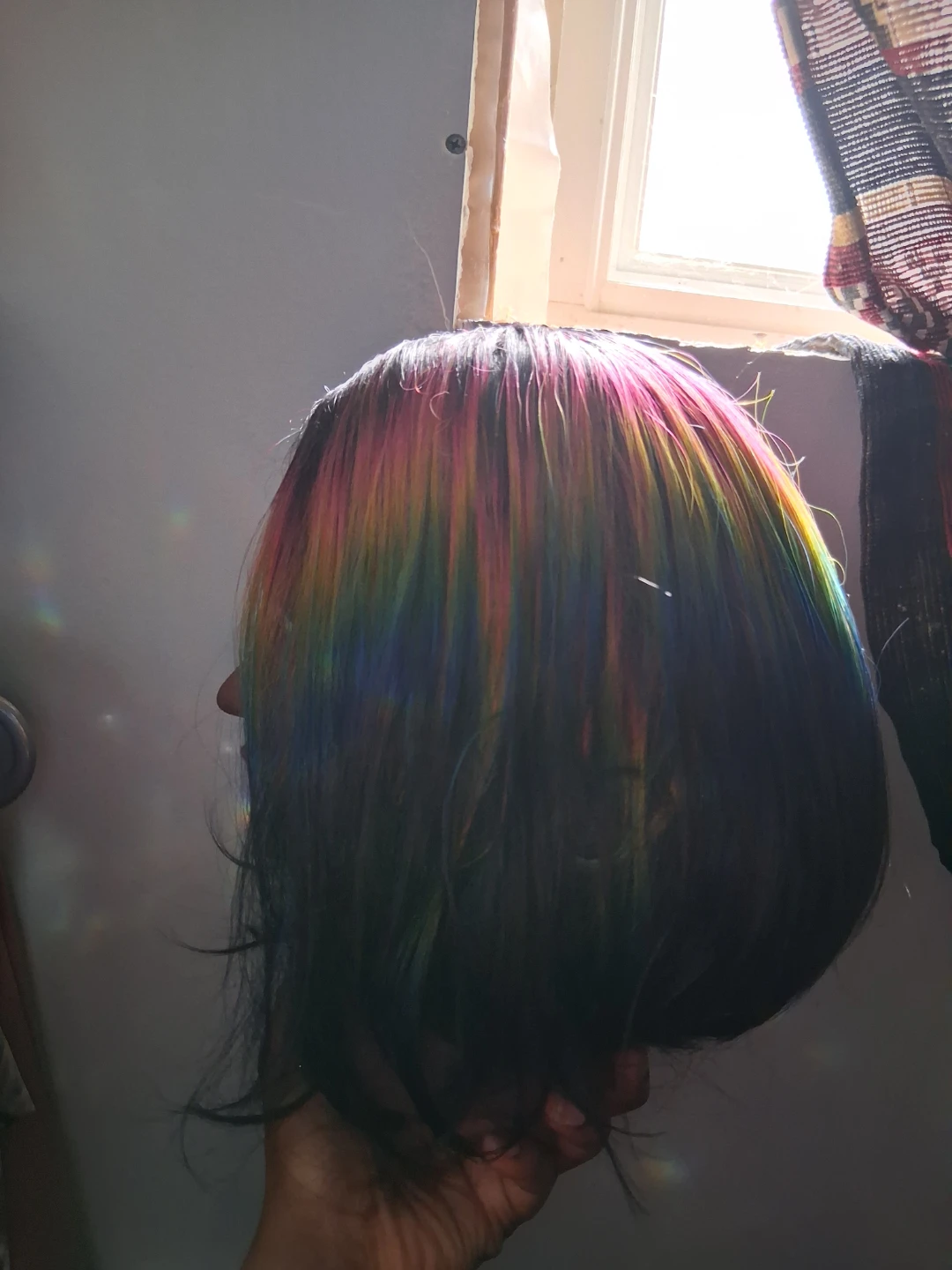 12 inches Short Rainbow Ombre Bob Wig synthetic - photo 2