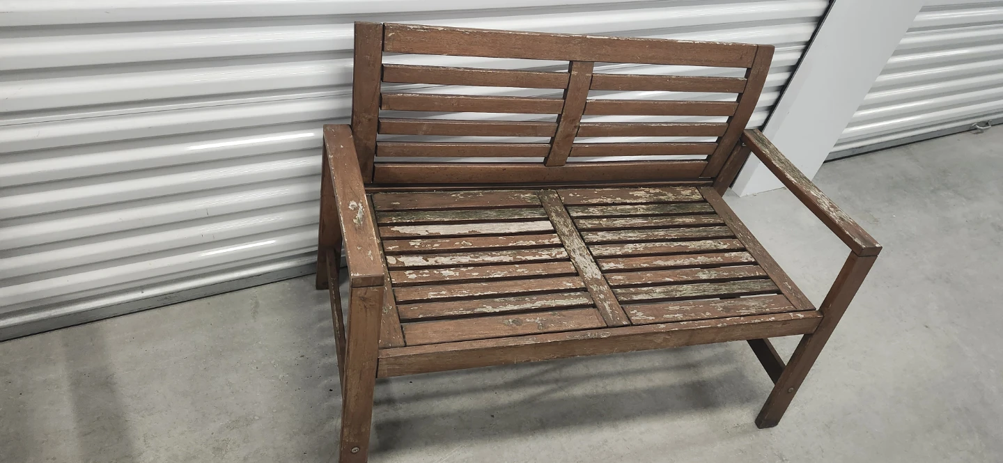 Ikea outdoor wooden bench