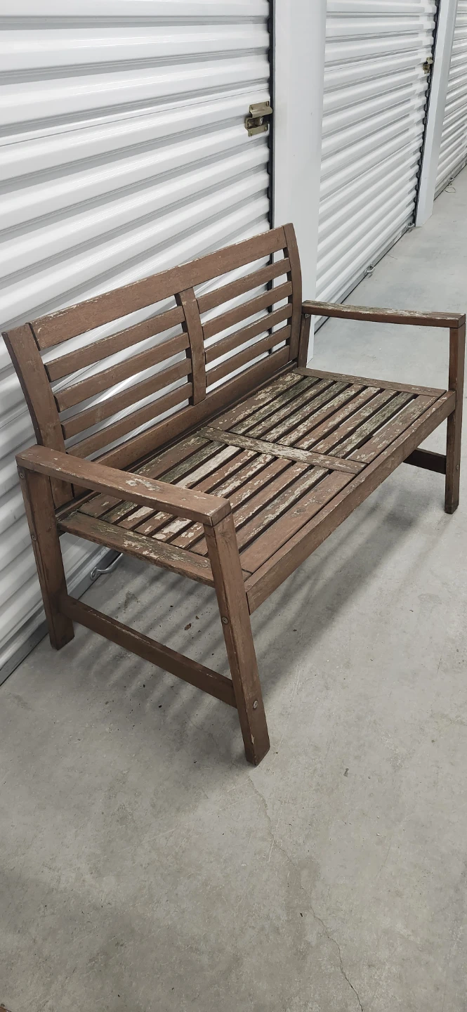 Ikea outdoor wooden bench - photo 2