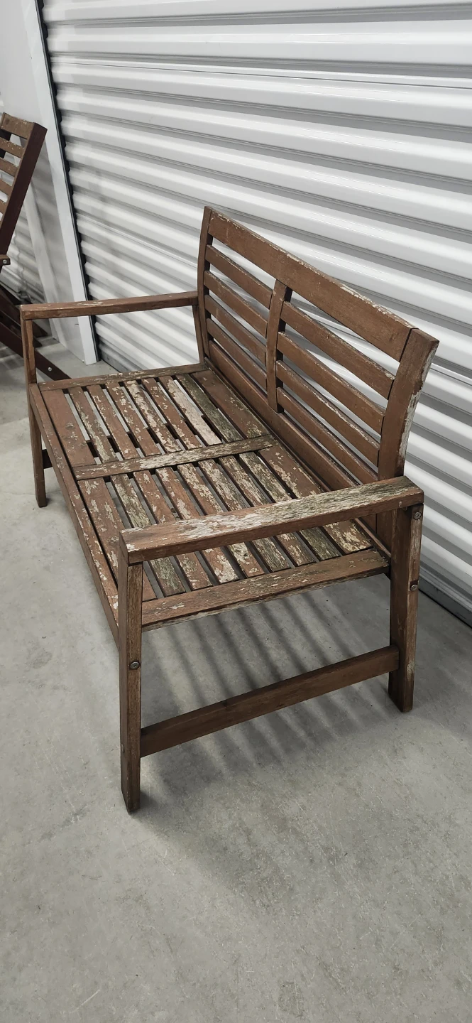 Ikea outdoor wooden bench - photo 3