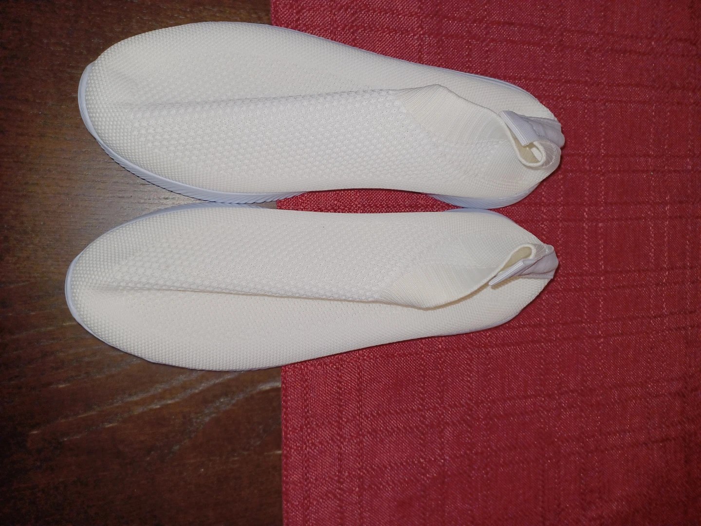 Cream Knit Slip-On Sneakers - photo 2