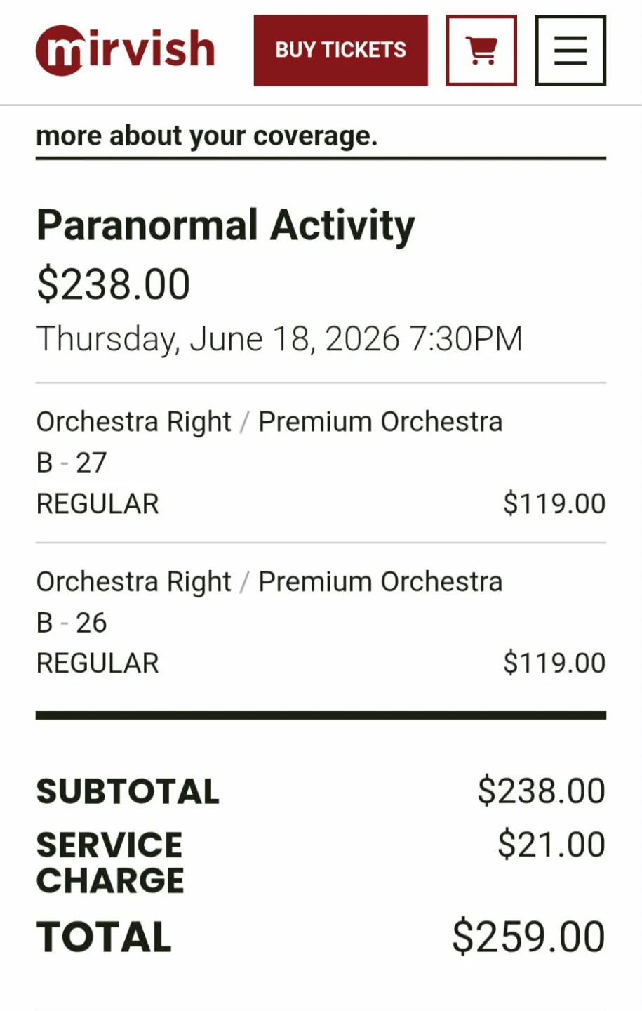PARANORMAL ACTIVITY - STAGE PLAY TICKETS - photo 4