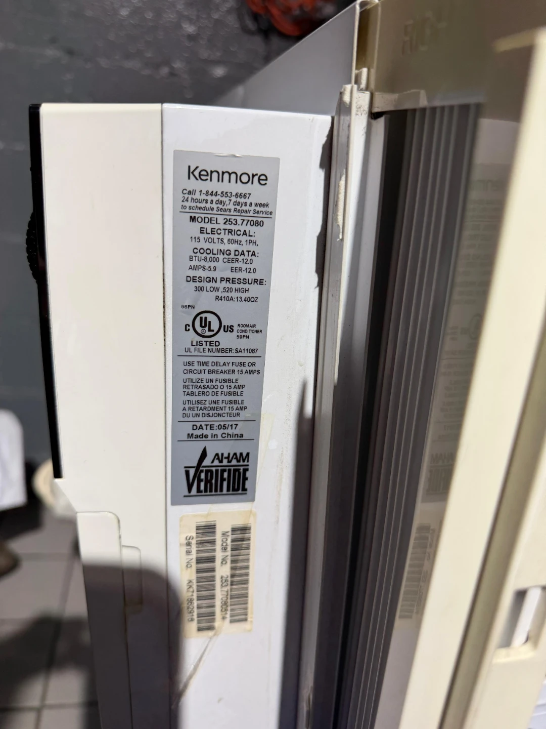 Kenmore Window Air Conditioner 8000 btu - photo 2