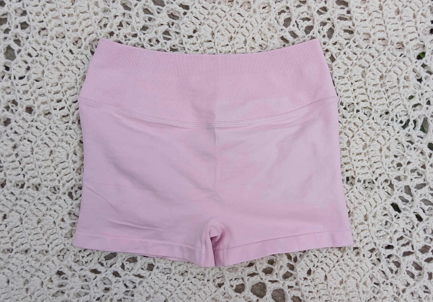 Light Pink Ruched Athletic Shorts
