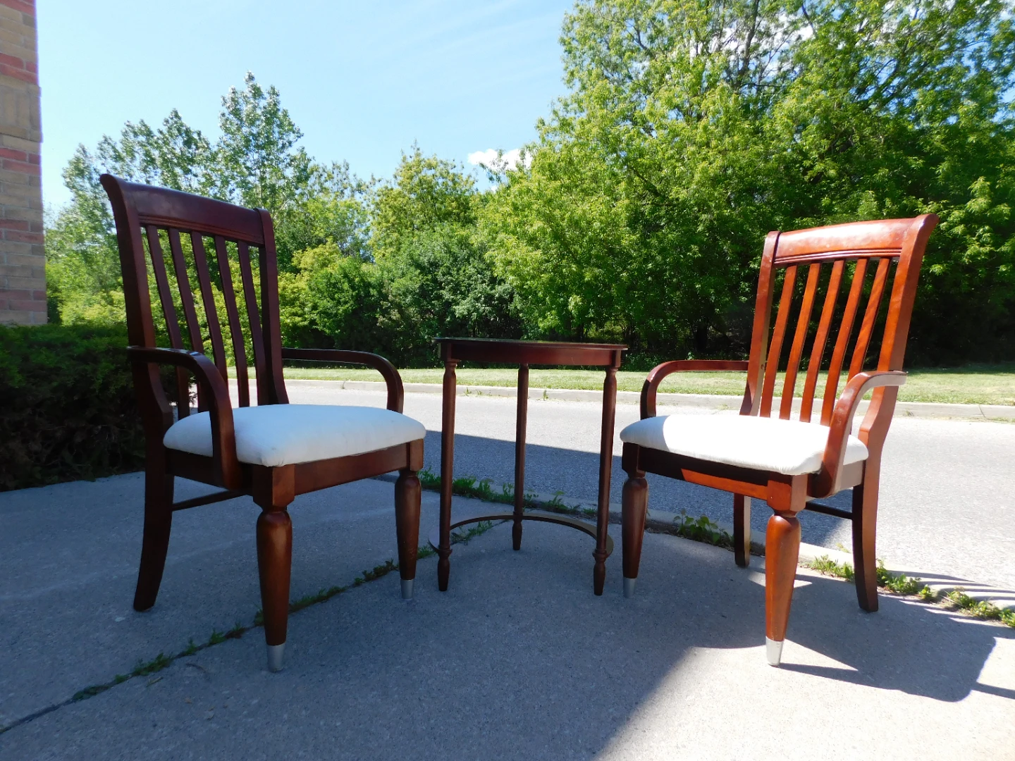 Wooden Dining Chairs and Side Table Set - photo 3