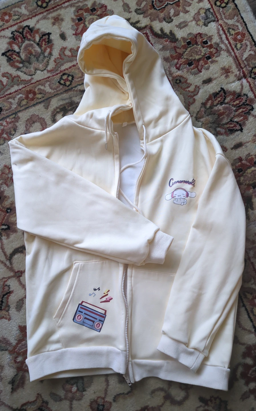 Yellow Cinnamoroll Zip-Up Hoodie