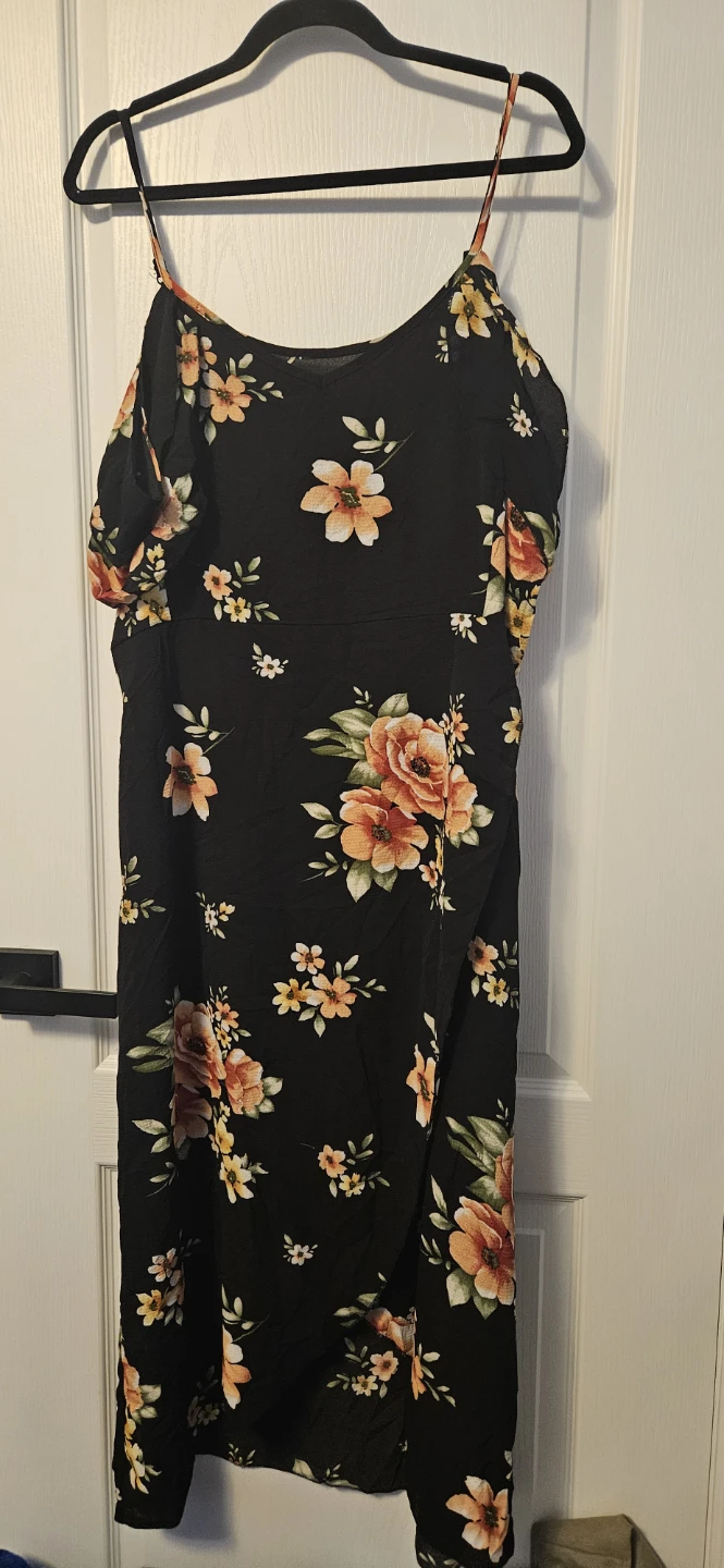 Black floral maxi dress