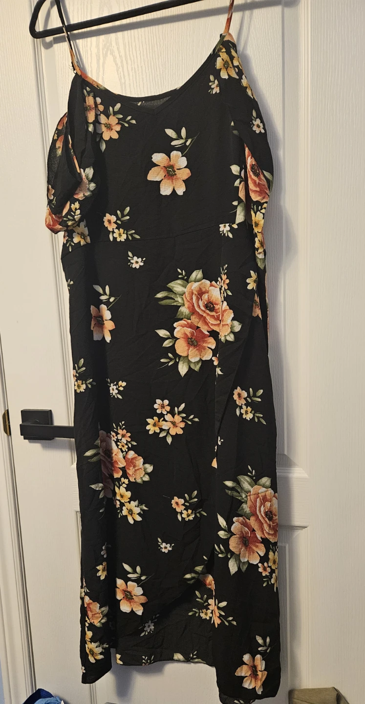 Black floral maxi dress - photo 2