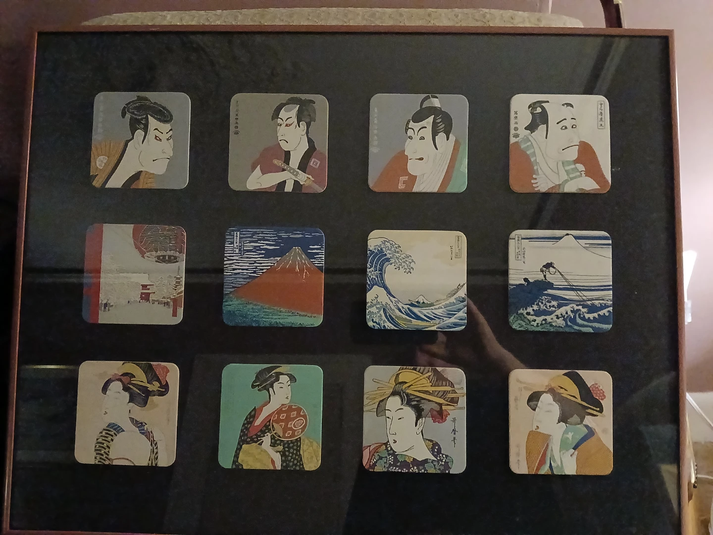 (Ukiyo-e Coasters (Set of 12) Artworks)