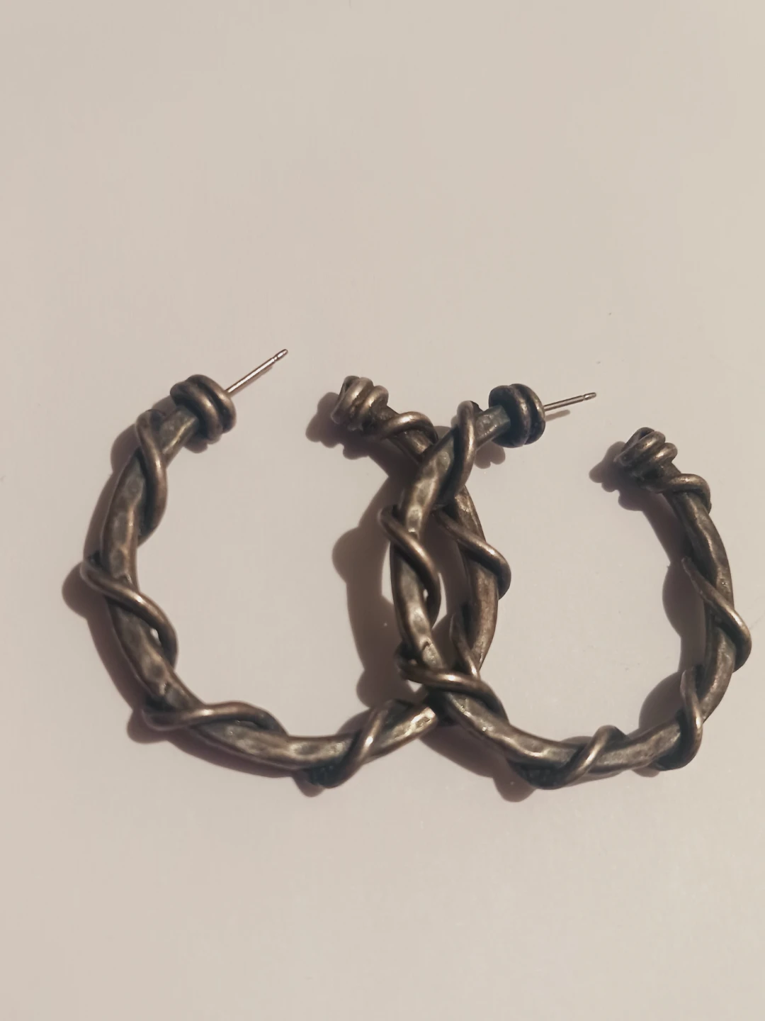 Twisted  Rope Hoop Pierced Earrings - photo 4