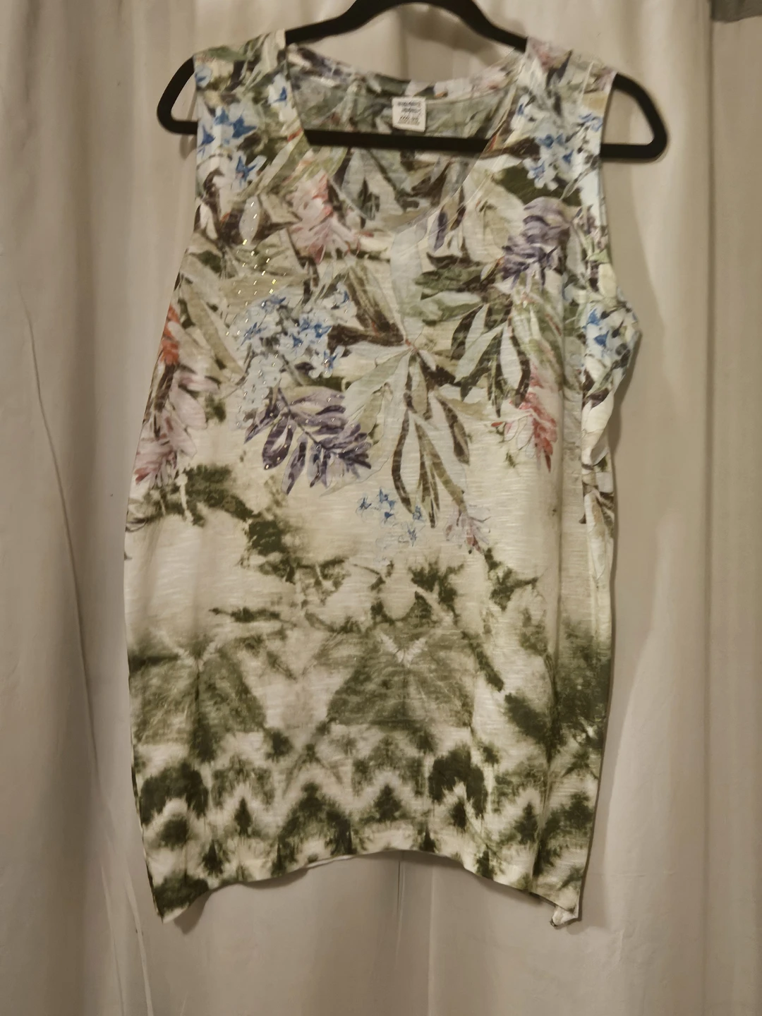 Black and White Striped Floral Top - photo 5