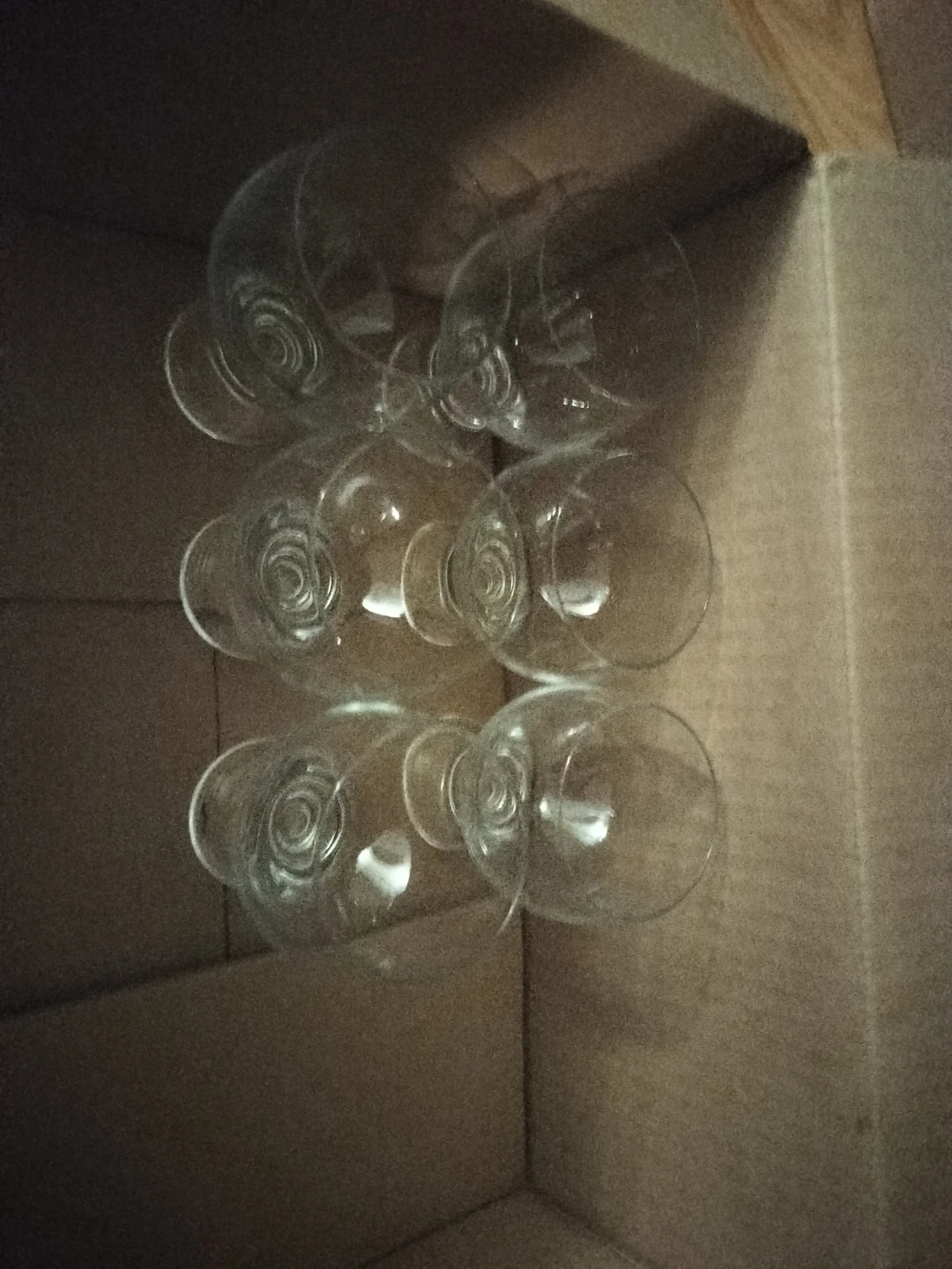Set of 6 Clear Glass Goblets/Snifters