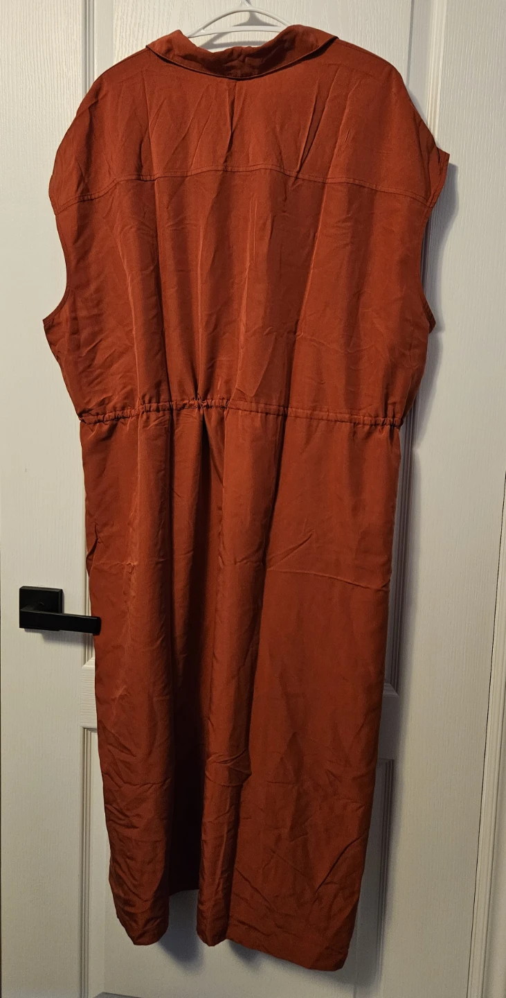 Old Navy Waist-Defined Utility Midi Shirt Dress 2XL - photo 3