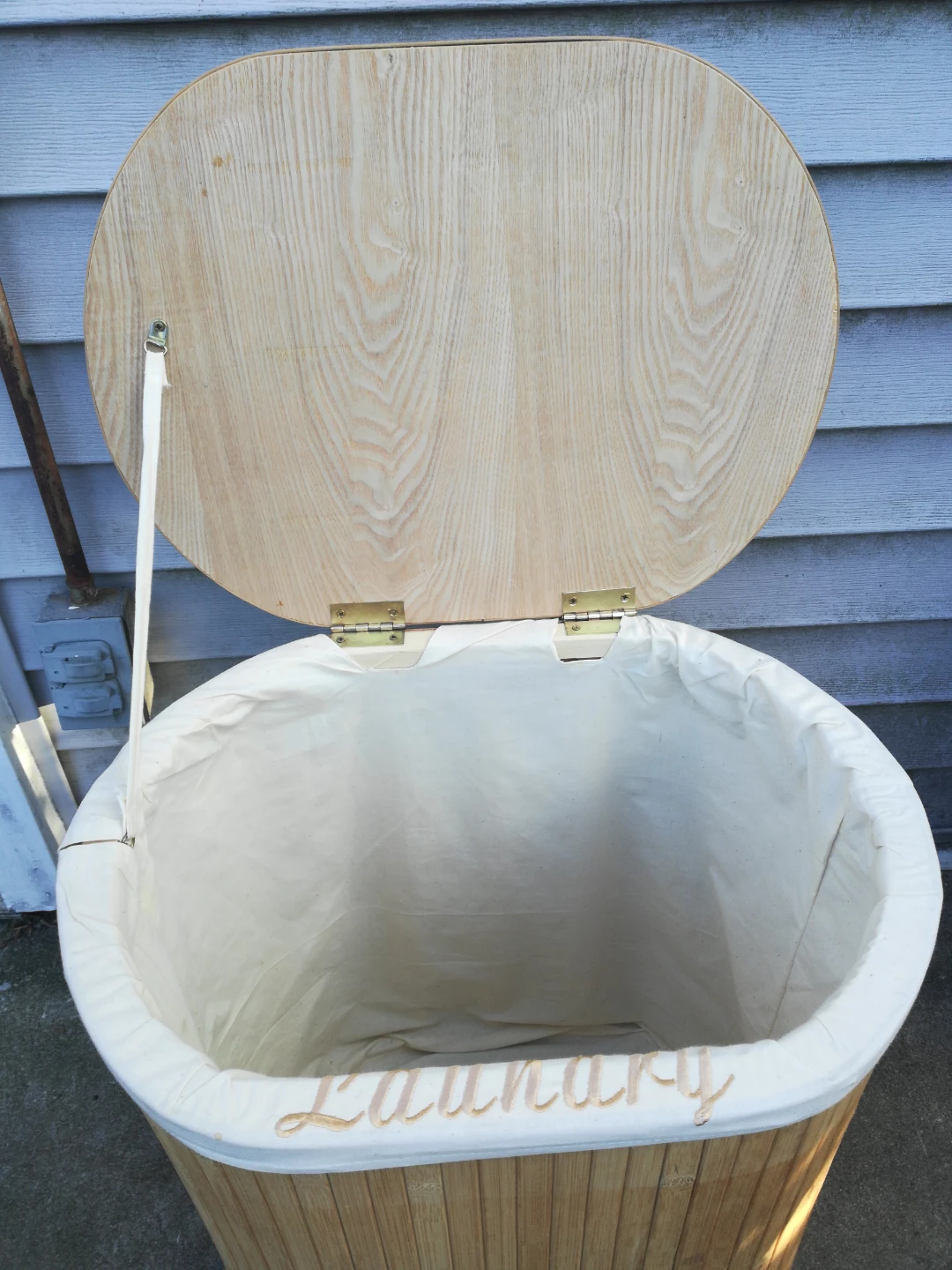 Bamboo Laundry Hamper with Lid - photo 2