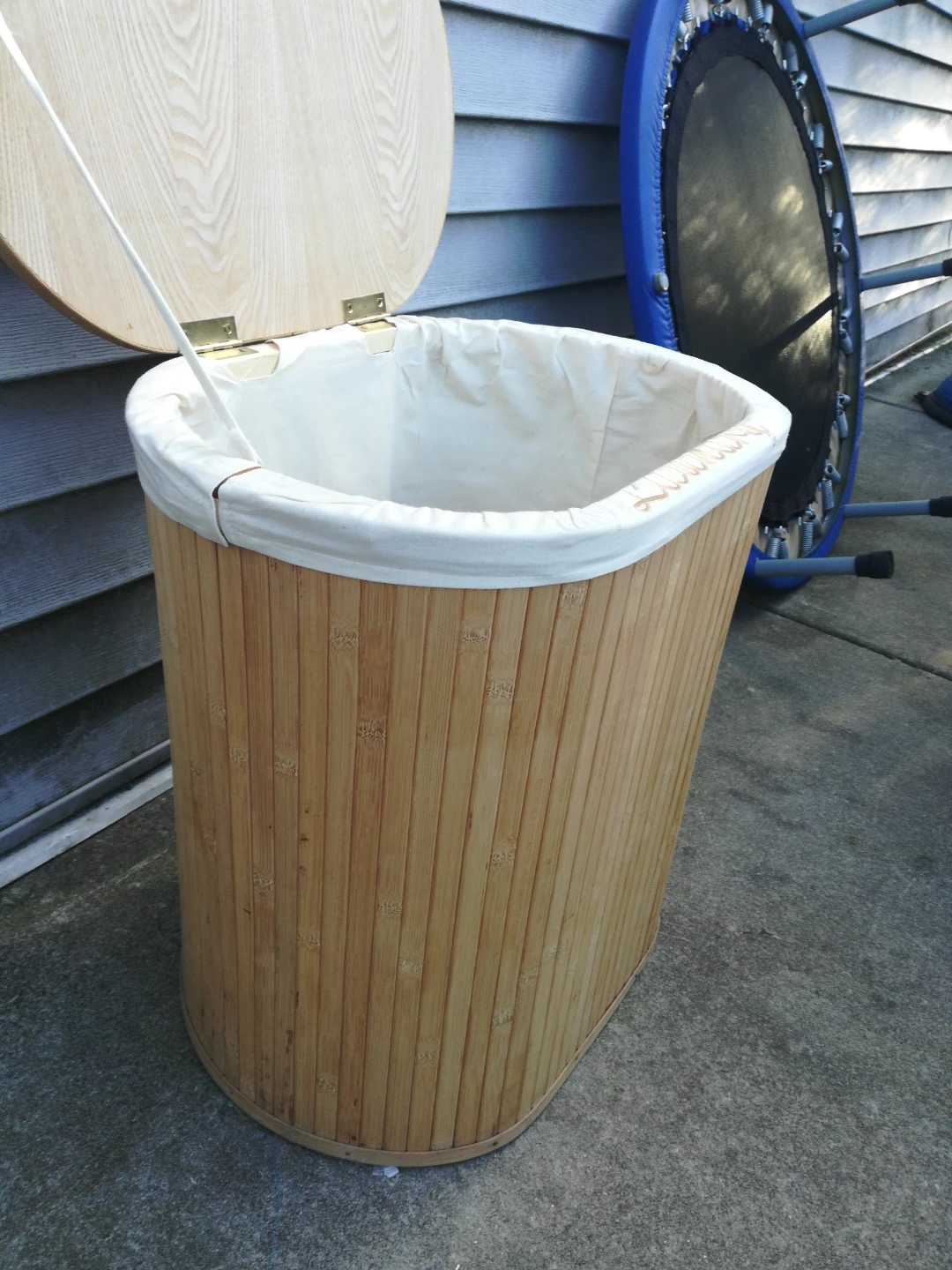 Bamboo Laundry Hamper with Lid - photo 4