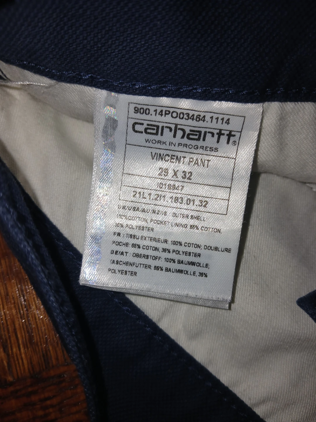 Carhartt Vincent Pant 29x32 Black - photo 2