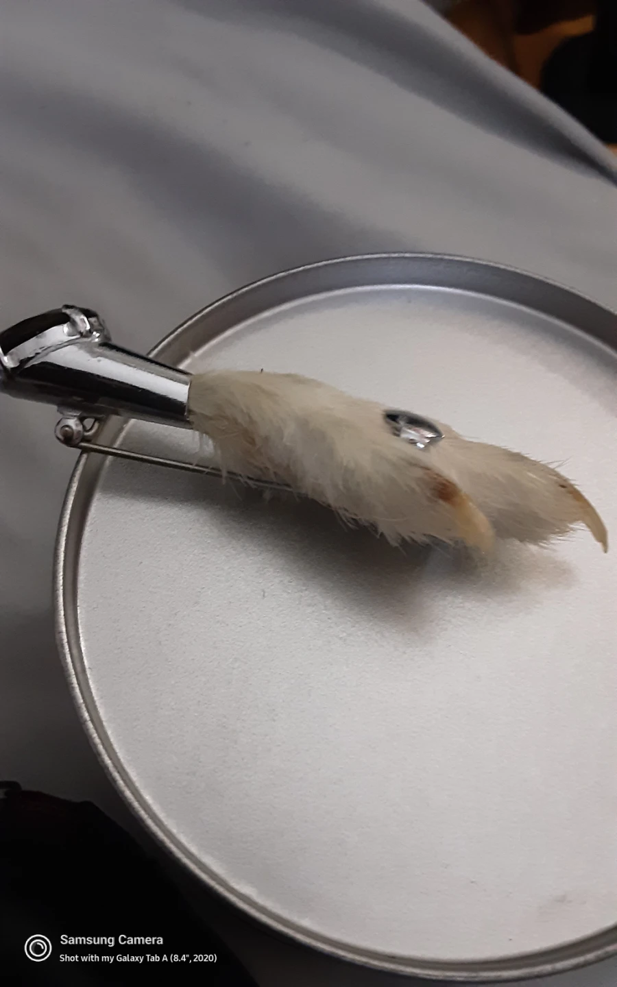 VINTEGE LUCKY GROUSE CLAW SILVER PIN! - photo 2