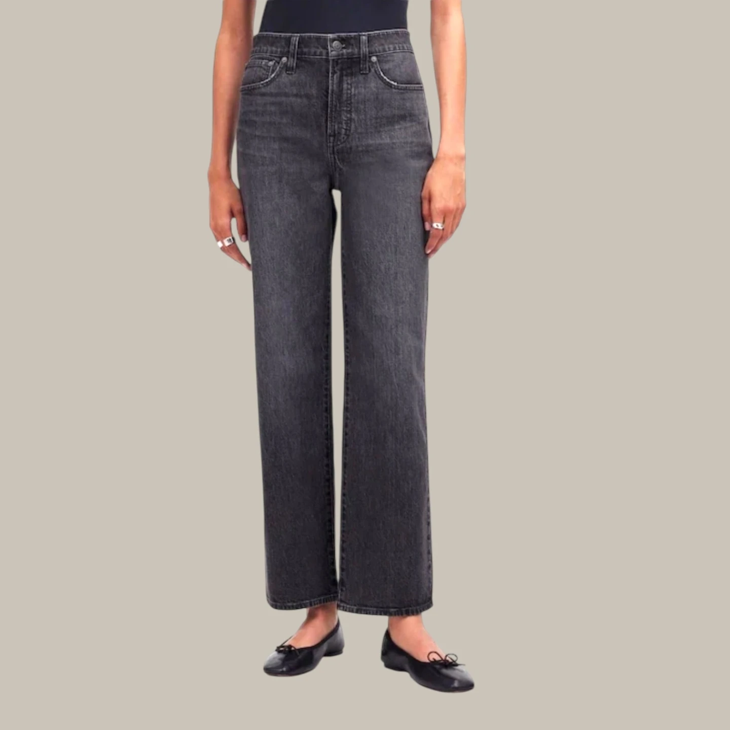 Madewell THE PERFECT VINTAGE WIDE LEG JEAN  black size Medium - photo 3