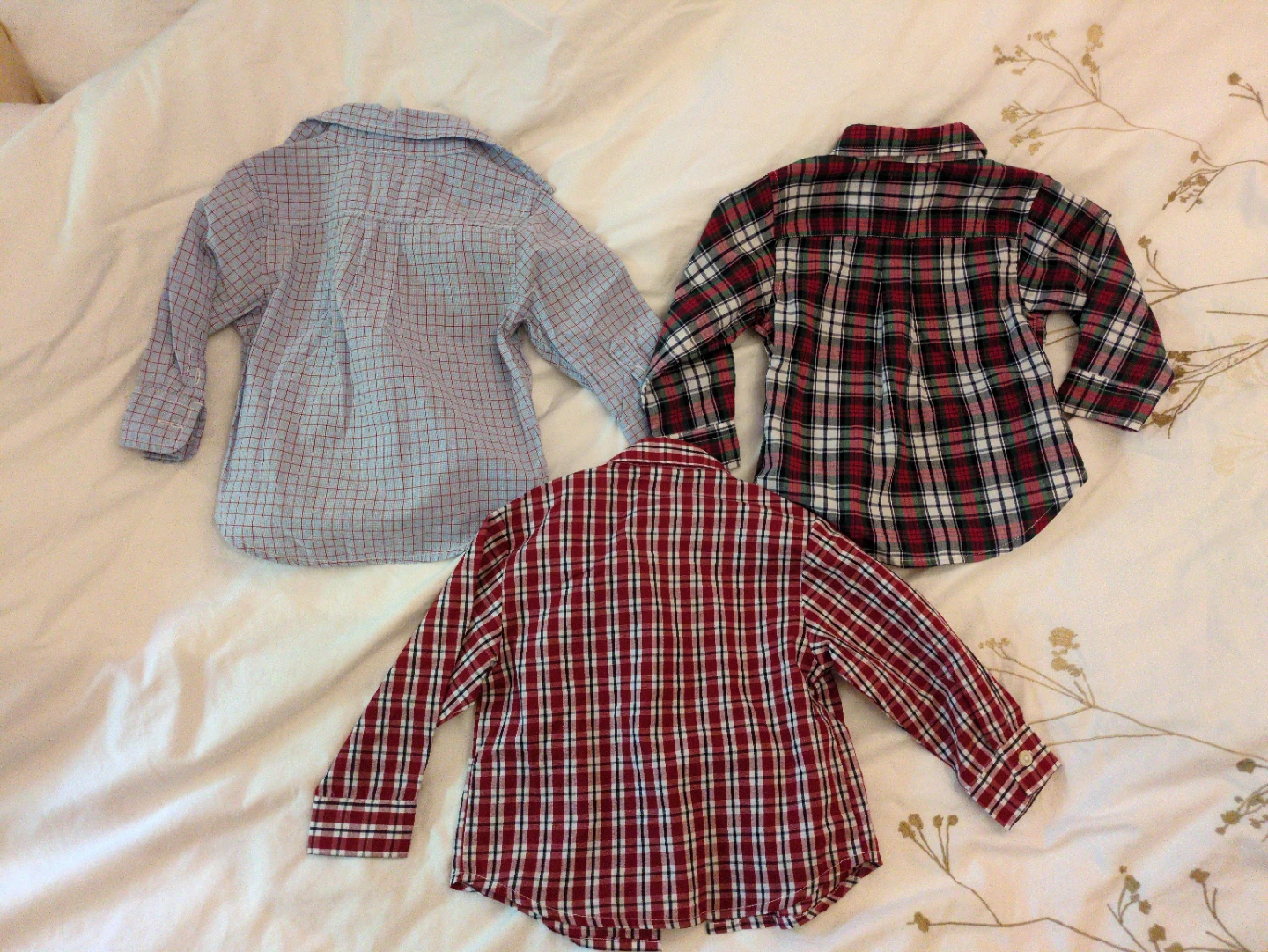 Boys Plaid Long Sleeve Button-Up Shirts (3-Pack) - photo 2