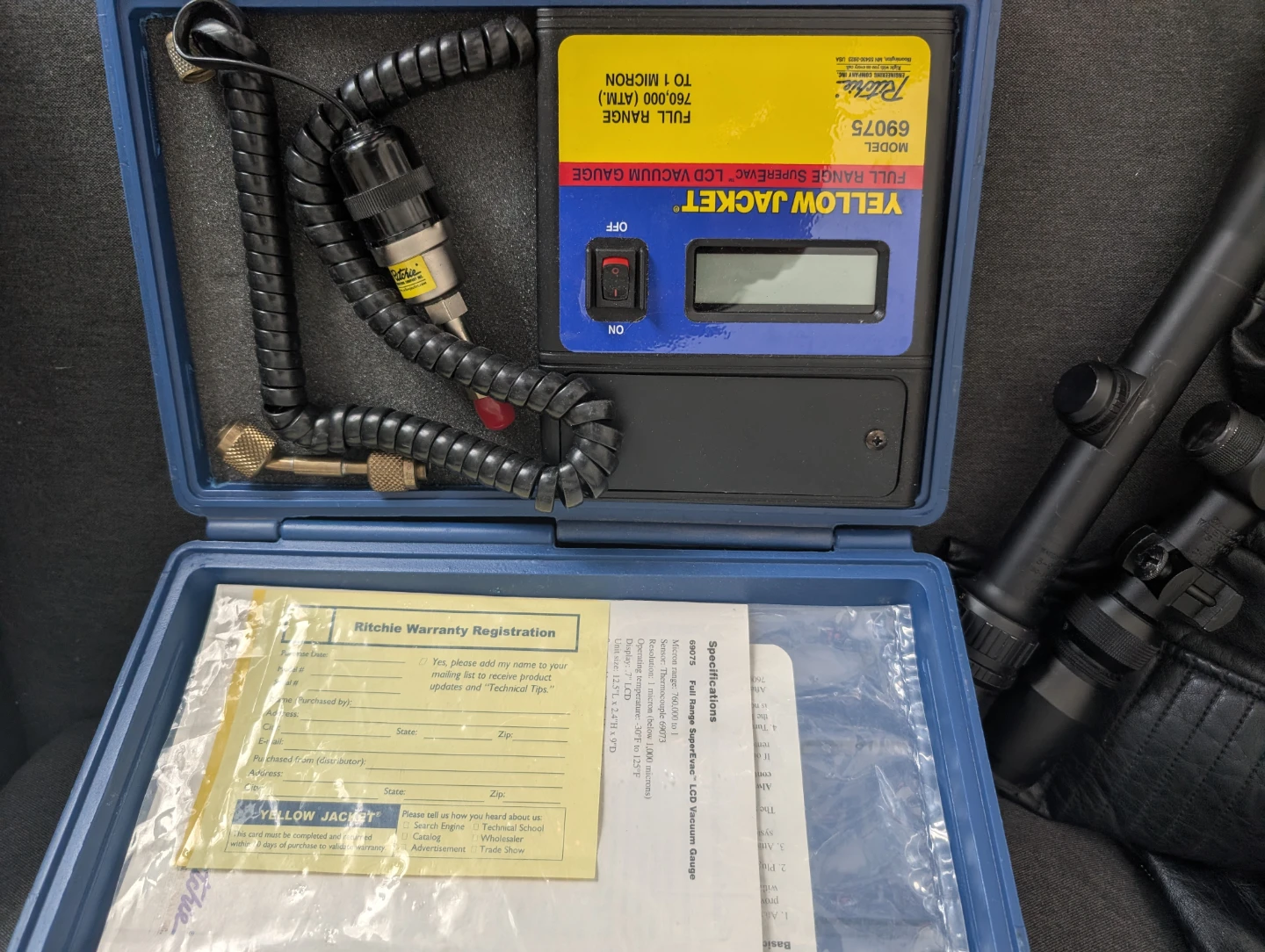 Ritchie Yellow Jacket 69075 Full Range LCD Vacuum Gauge - photo 2