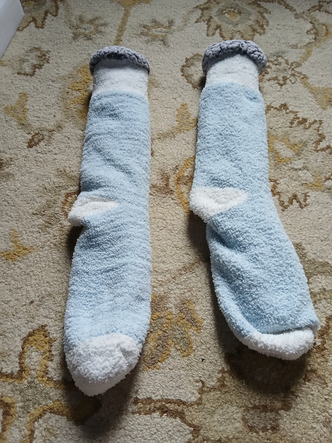 Fuzzy Blue Cozy Slipper Socks - photo 3