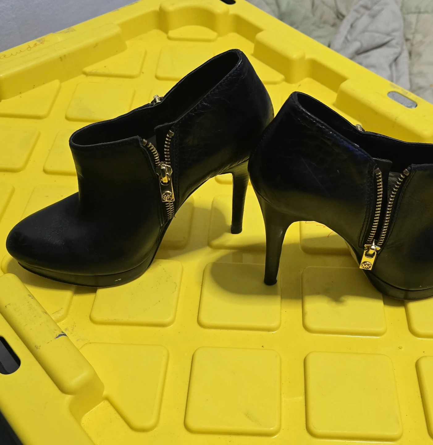 Michael Kors Black Leather Ankle Boots