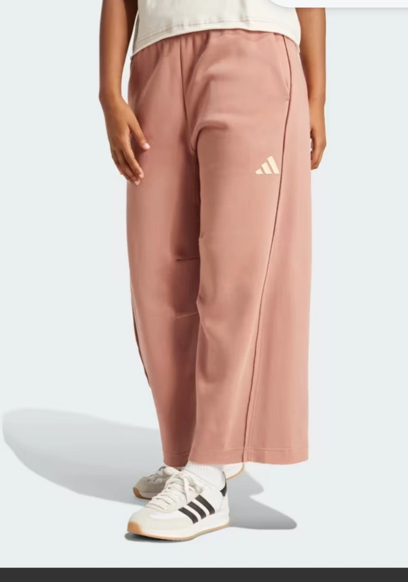 Adidas Women's Wide Leg Track Pants Pink Size Medium