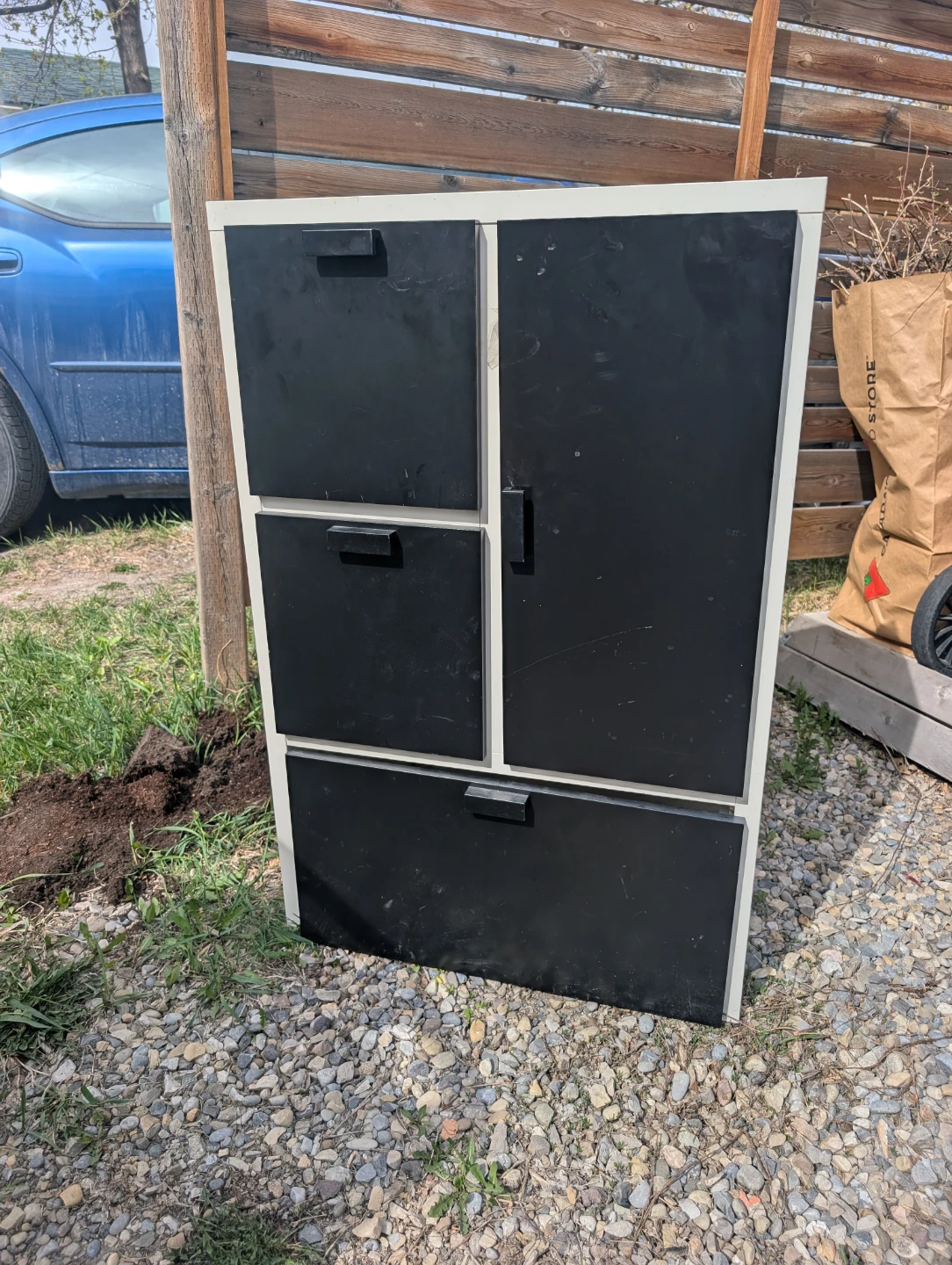 Filing Cabinet with Doors and Drawers