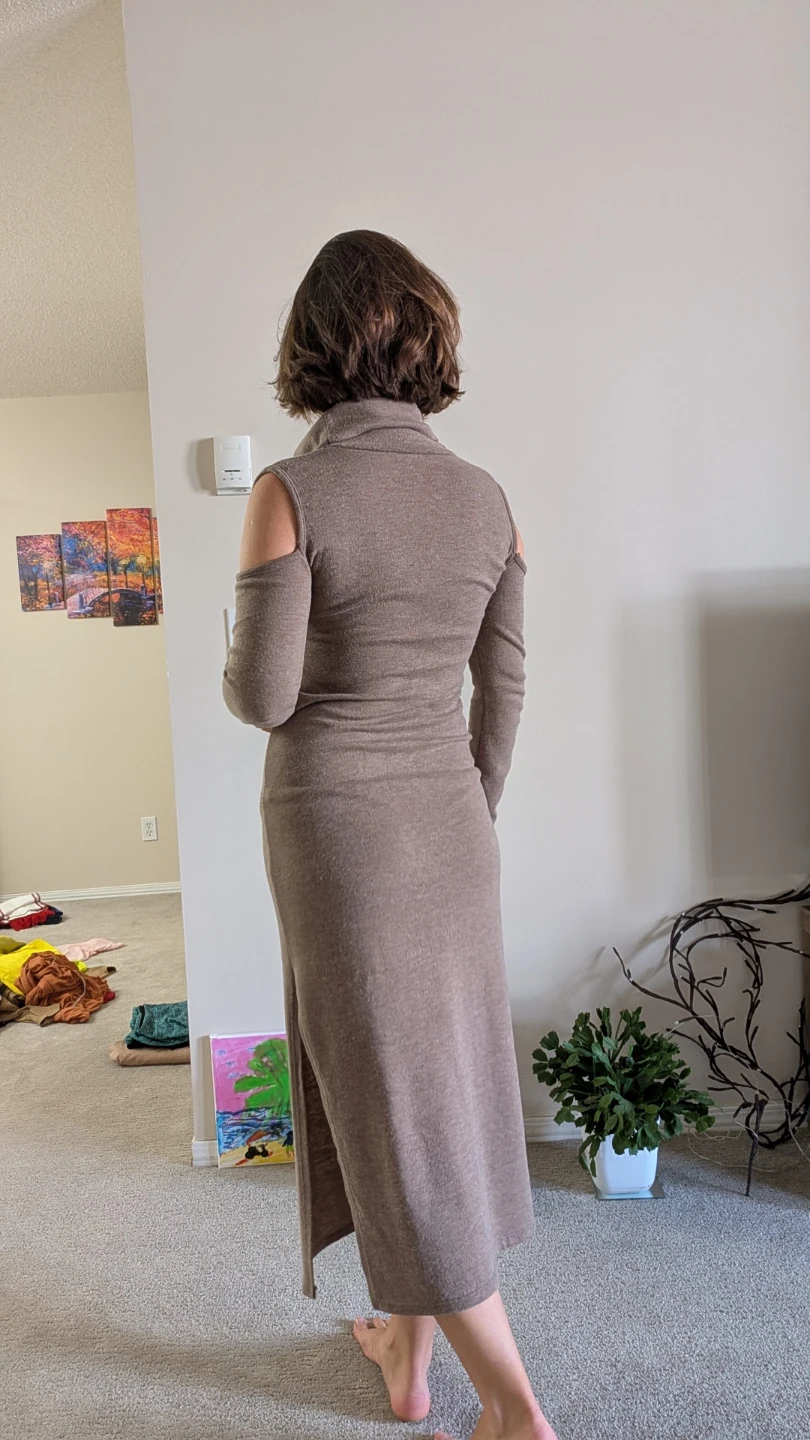 Cold Shoulder Turtleneck Dress - Size M - photo 2