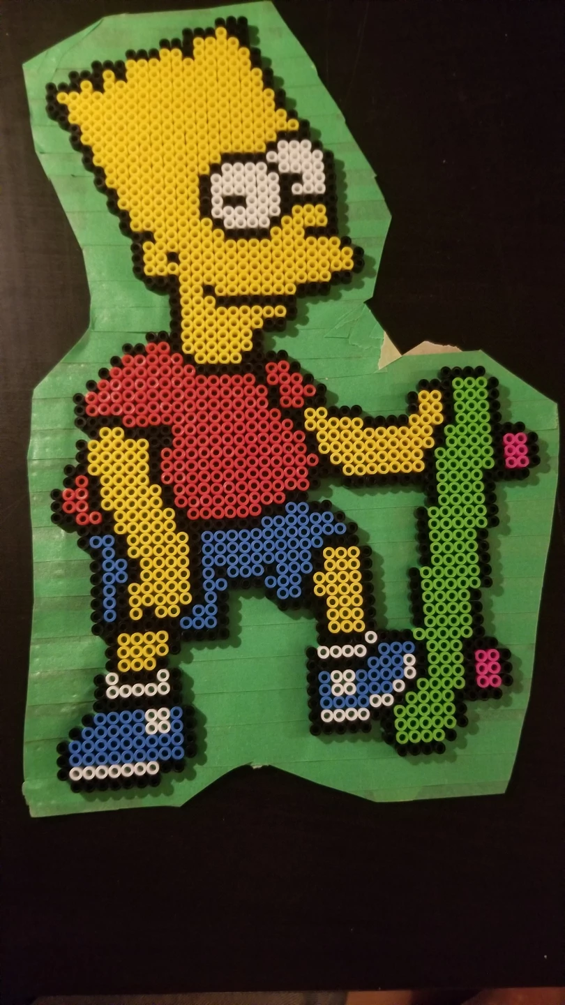 Bart Simpson Perler Bead Art