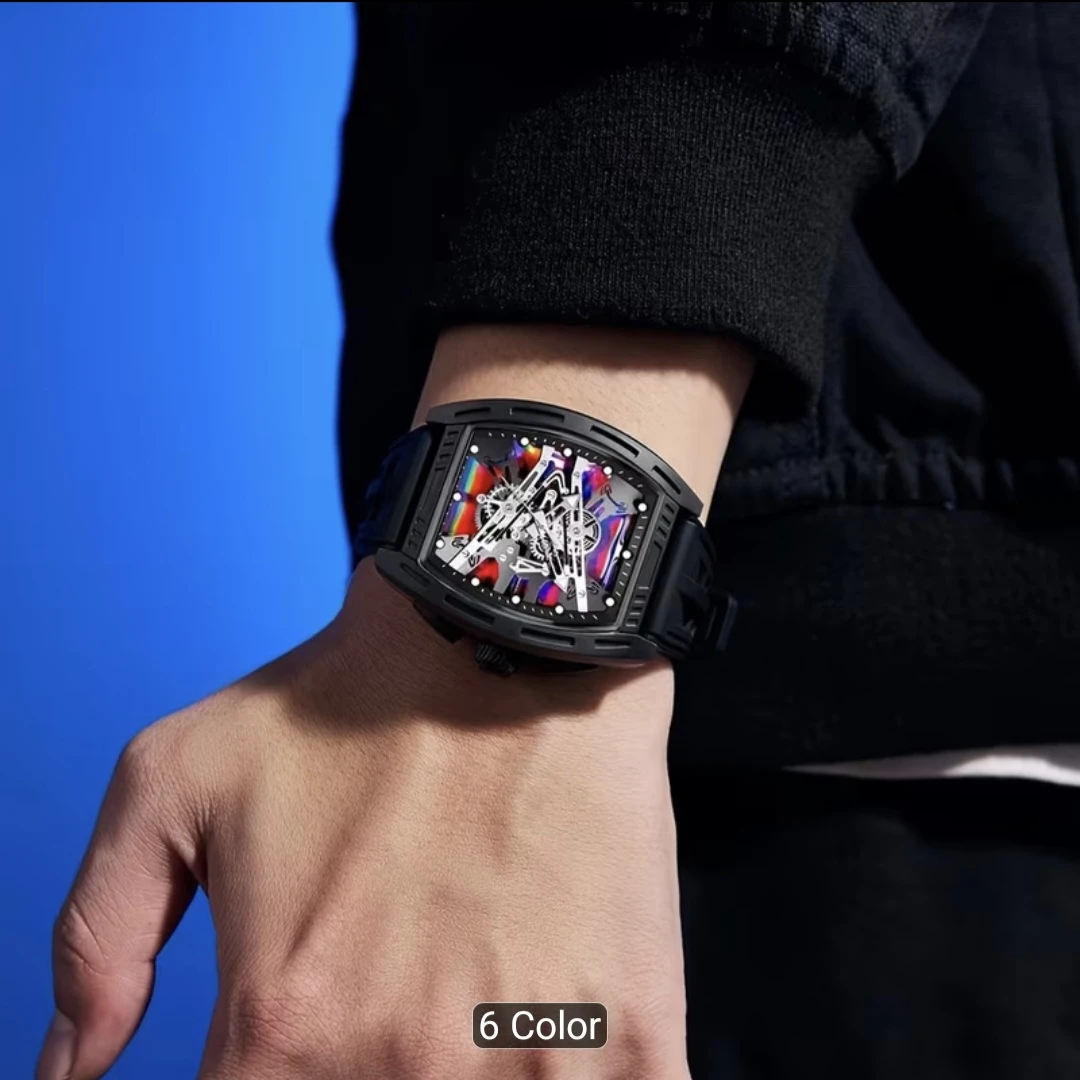 Black Skeleton Dial Watch - photo 4