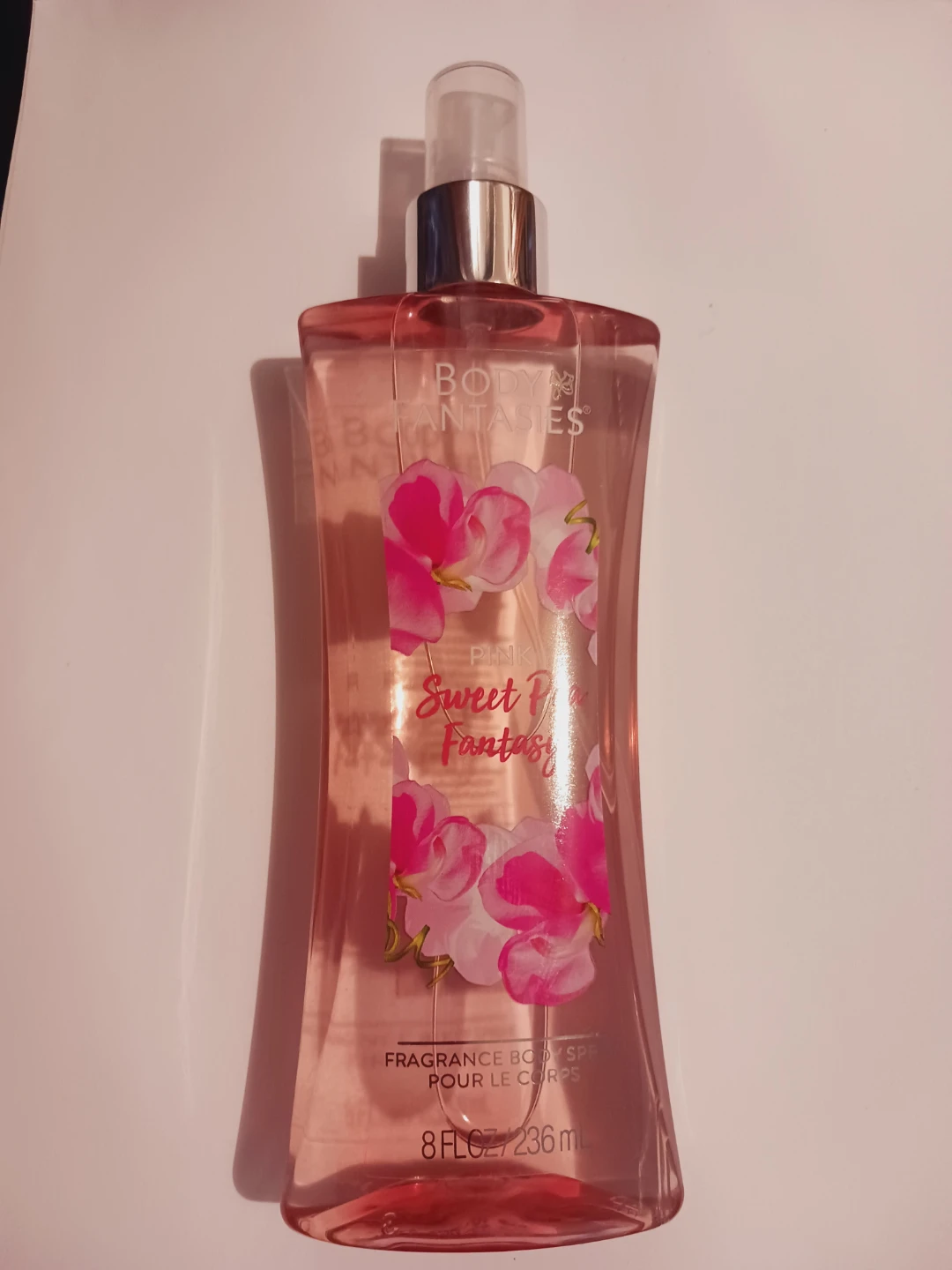 New ! Body Fantasies Pink Sweet Pea Fantasy  Body Spray 8 oz - photo 2
