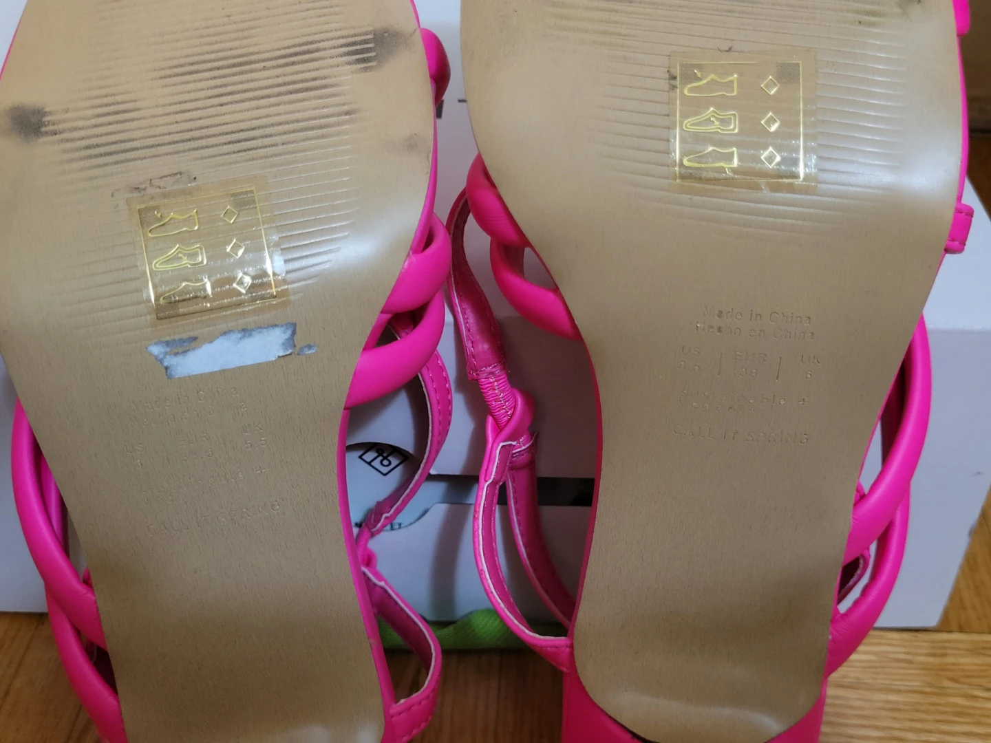 Pink Strappy Heels sz 8 - photo 3