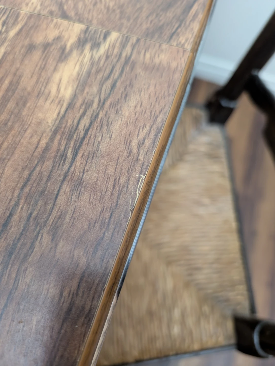 Vintage Kitchen Table with Wood Grain Finish - photo 3