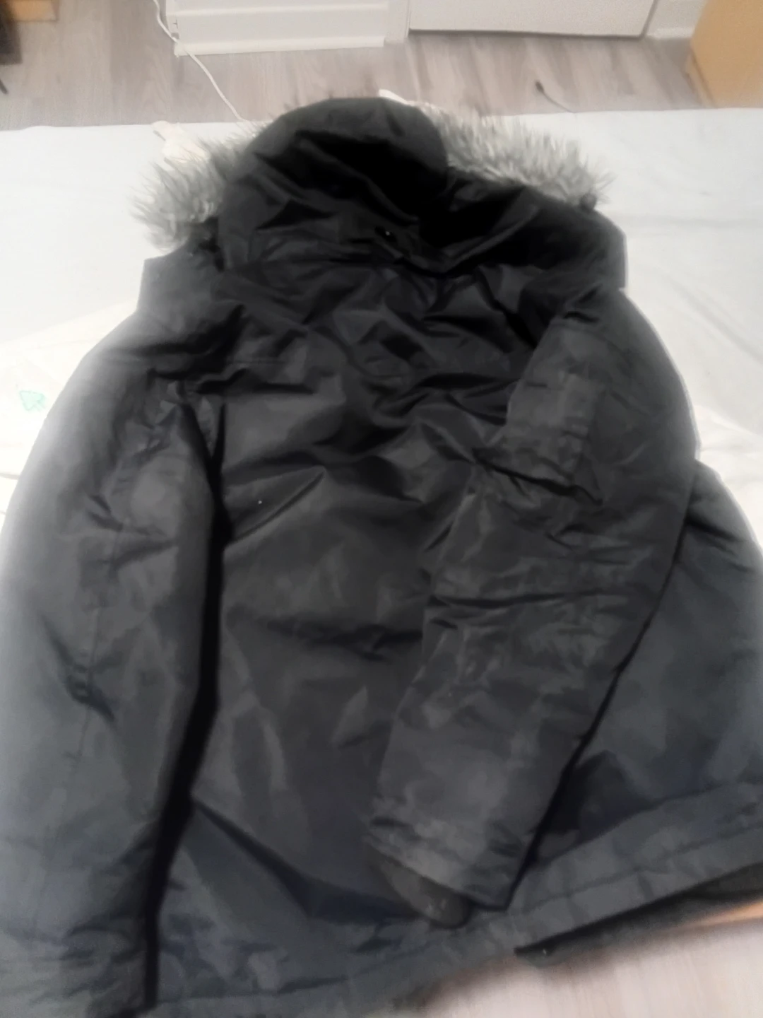 Manteau d'hiver noir Contract, grandeur M