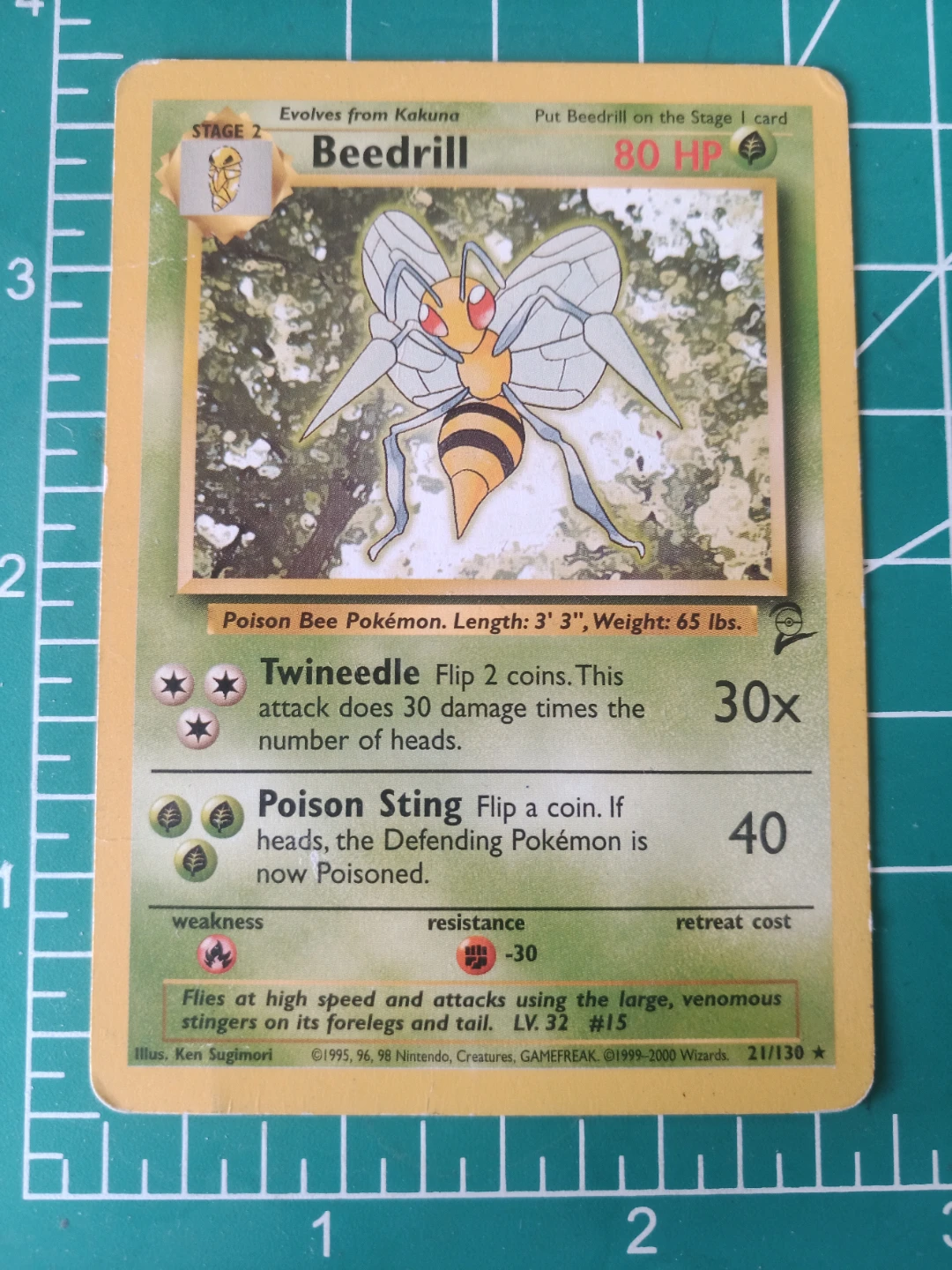 Pokemon Beedrill Base Set 2 Card