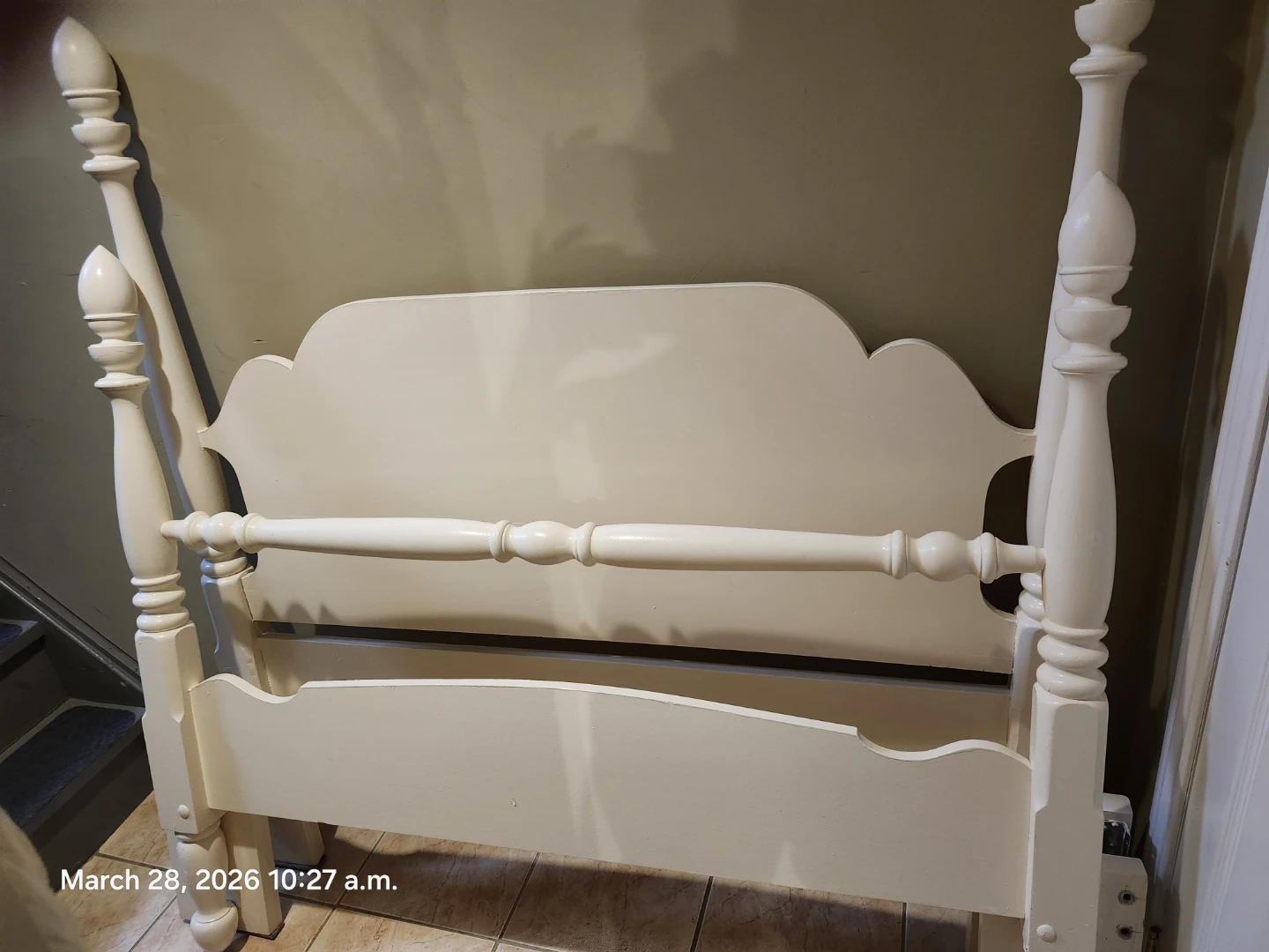 Queen Size Antique Four-Poster Bed Frame