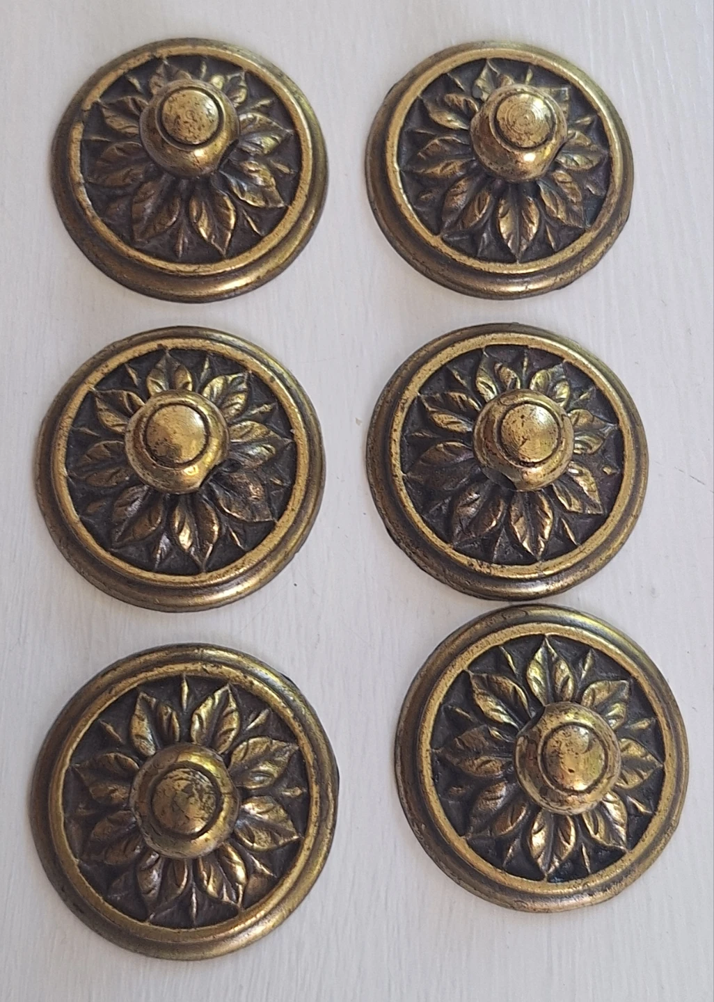 Antique Brass Drawer Pulls Set - photo 3